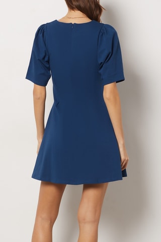 Vestido trapézio - Azul