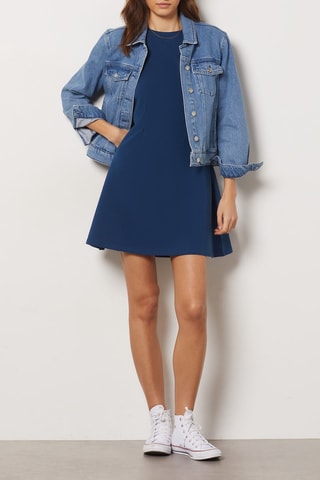 Vestido trapézio - Azul