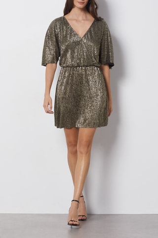 Vestido curto - Prateado