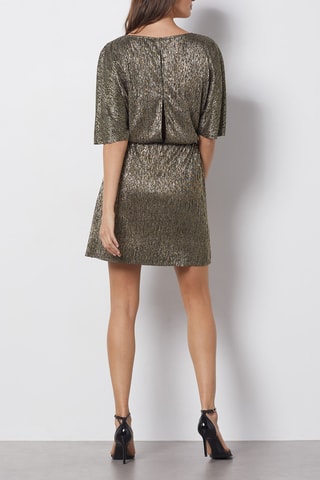 Vestido curto - Prateado