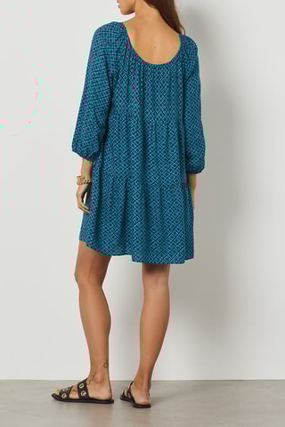Vestido direito - Azul-pato
