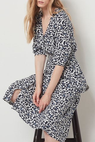 Robe midi - Bleu