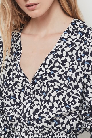 Robe midi - Bleu