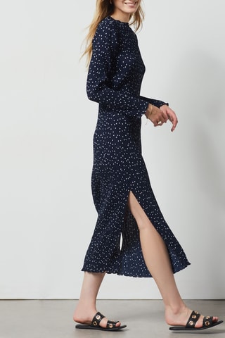 Robe plissée - Bleu
