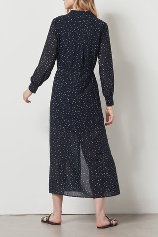 Robe chemise Maryh - Bleu marine et écru