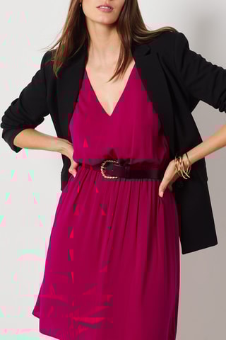 Vestido estilo patinadora - Fúcsia