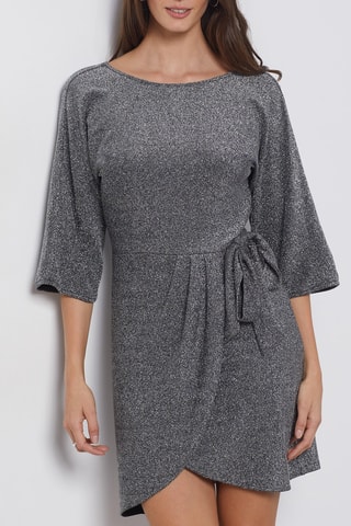 Vestido traçado - Cinzento