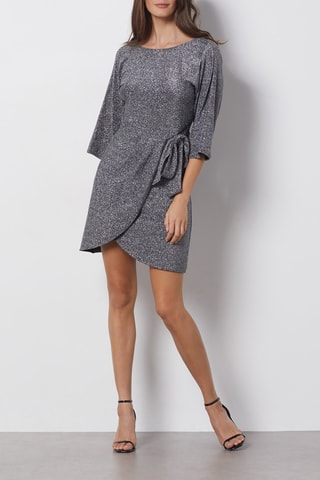 Vestido traçado - Cinzento