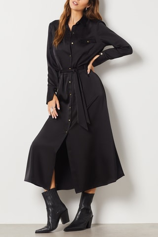Vestido-camisa - Preto