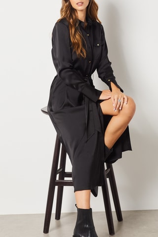 Vestido-camisa - Preto