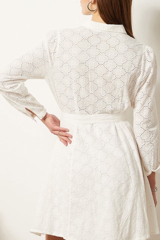Vestido-camisa Cru