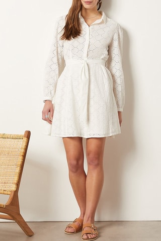 Vestido-camisa Cru
