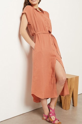 Robe chemise Marron