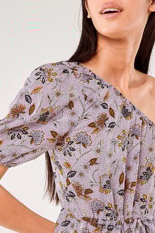 Robe longue Flore Mauve
