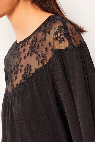 Robe droite bi-matière Noir