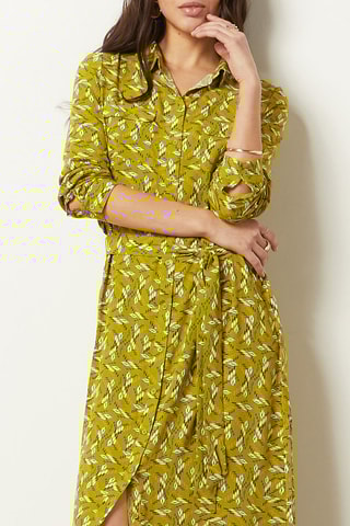 Robe chemise Vert