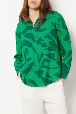 Chemisier en lin - Vert