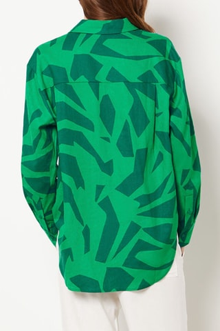 Chemisier en lin - Vert
