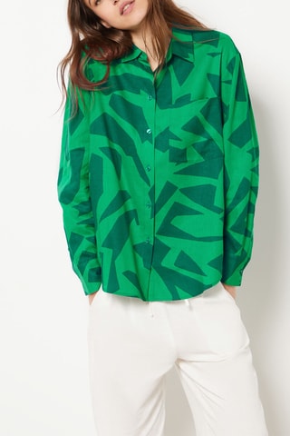 Chemisier en lin - Vert