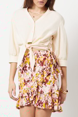 Chemisier en <b>lin</b> - Beige