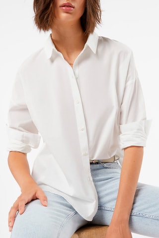 Chemisier Charlie en coton biologique Blanc