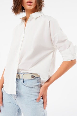 Chemisier Charlie en coton biologique Blanc