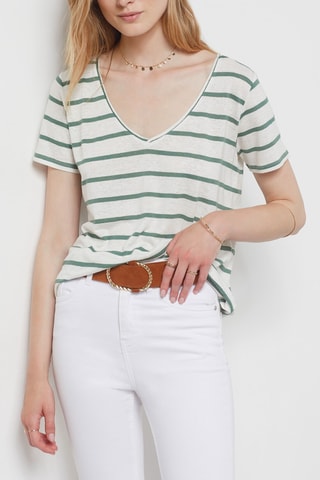 T-shirt en lin - Kaki