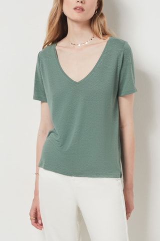 T-shirt en lin - Vert