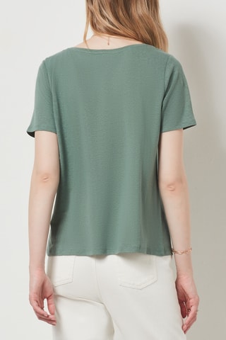 T-shirt en lin - Vert