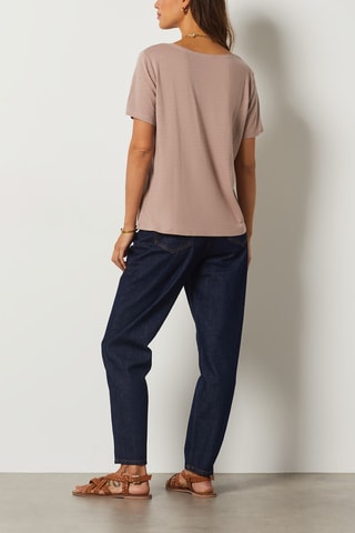 T-shirt en coton biologique- Taupe