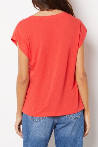 T-shirt en lin - Rouge