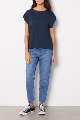 T-shirt en lin - Bleu