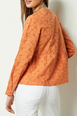 Blouse en broderie anglaise Mauve