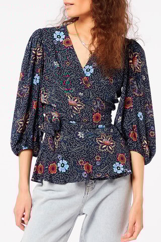 Blouse portefeuille Multicolore