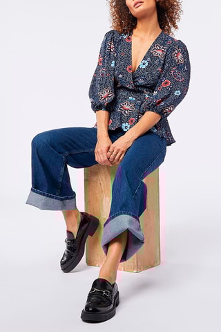 Blouse portefeuille Multicolore