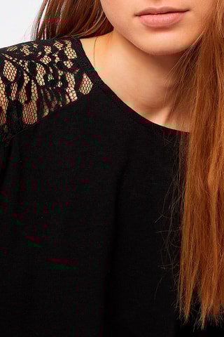 Blouse bi-matière Noir