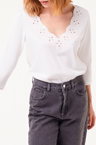 Blouse Adella Blanc beige