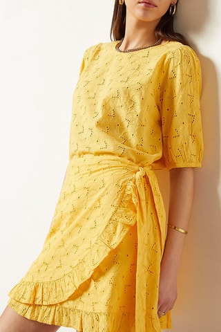 Blouse en broderie anglaise Jaune