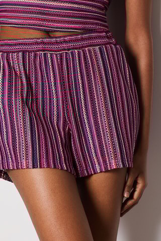 Short - Violet et rose
