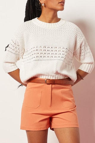 Short taille haute Saumon