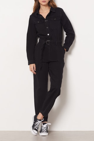 Combinaison en jean - Noir