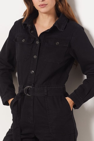 Combinaison en jean - Noir