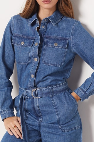 Combinaison en jean - Bleu