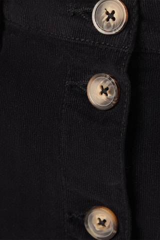 Jupe droite en velours taille haute Noir
