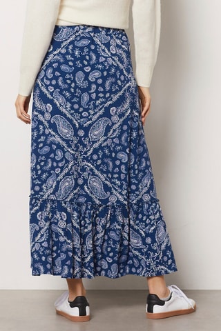 Jupe midi - Bleu