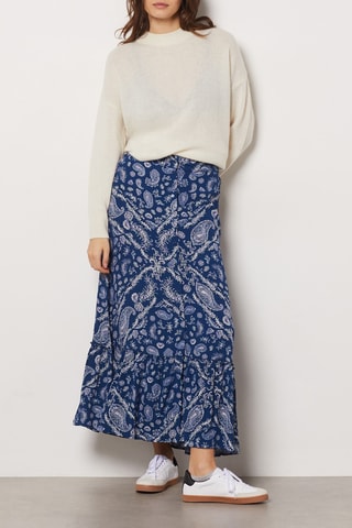 Jupe midi - Bleu