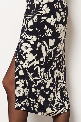 Jupe midi taille haute - Noir