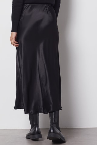 Jupe midi taille haute - Noir