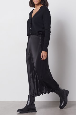 Jupe midi taille haute - Noir