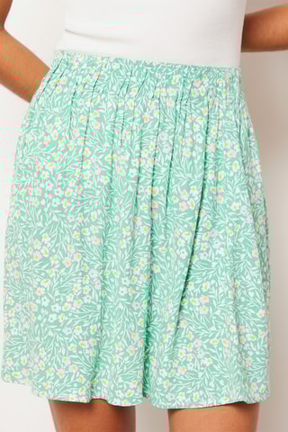 Jupe patineuse taille haute - Vert